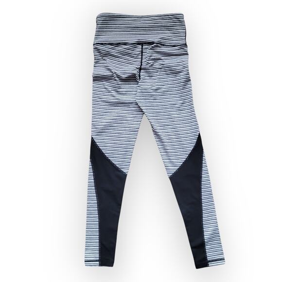 Mono B High Waist Striped Monochrome Colorblock Leggings Activewear Women Sz S - Picture 3 of 11